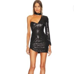 x REVOLVE Annie Mini Dress in Black